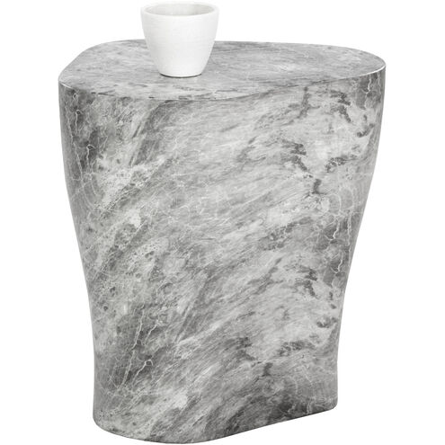 Dali 21.5 X 20 inch Marble Look / Grey Outdoor End Table, Large
